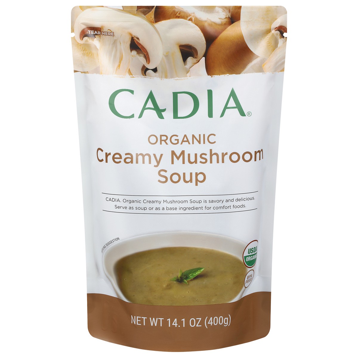 slide 4 of 13, Cadia Organic Creamy Mushroom Soup 14.1 oz, 14.1 oz