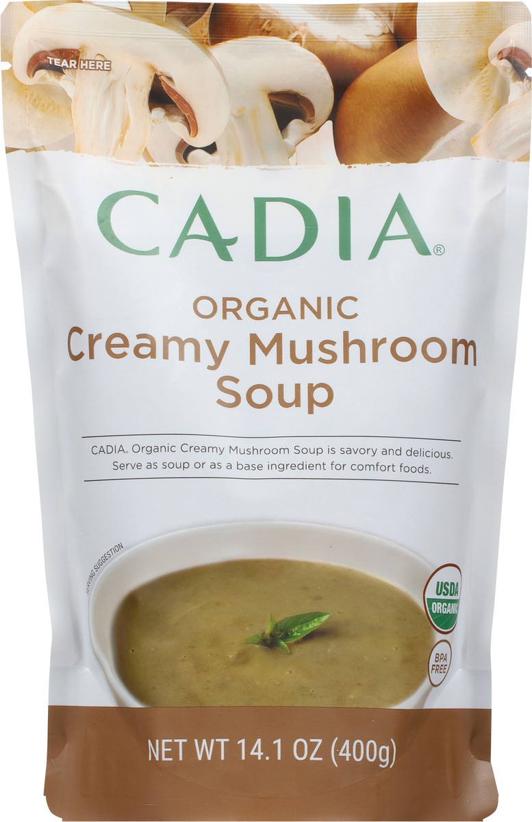 slide 10 of 13, Cadia Organic Creamy Mushroom Soup 14.1 oz, 14.1 oz