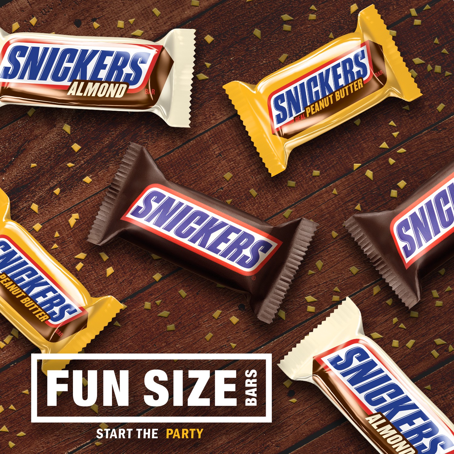slide 5 of 6, SNICKERS Original, Peanut Butter & Almond Variety Pack Fun Size Chocolate Candy Bars, 10.36 oz, 10.36 oz