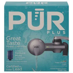 Pur Plus Metallic Grey Faucet Filtration System 1 ea