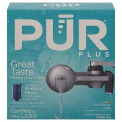 Pur Plus Metallic Grey Faucet Filtration System 1 ea