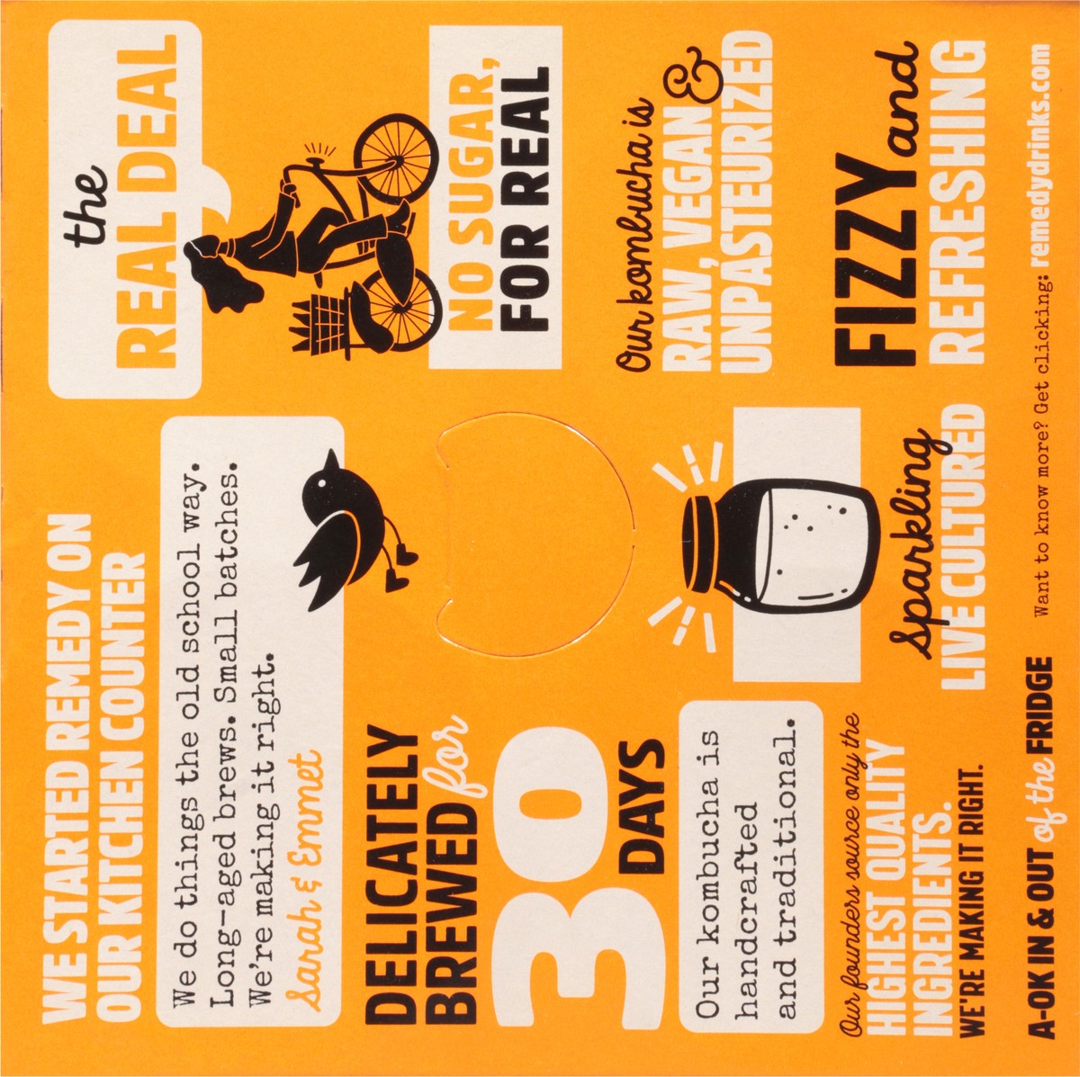 slide 2 of 12, Remedy Ginger Lemon Kombucha 4 - 11 fl oz Cans, 44 fl oz