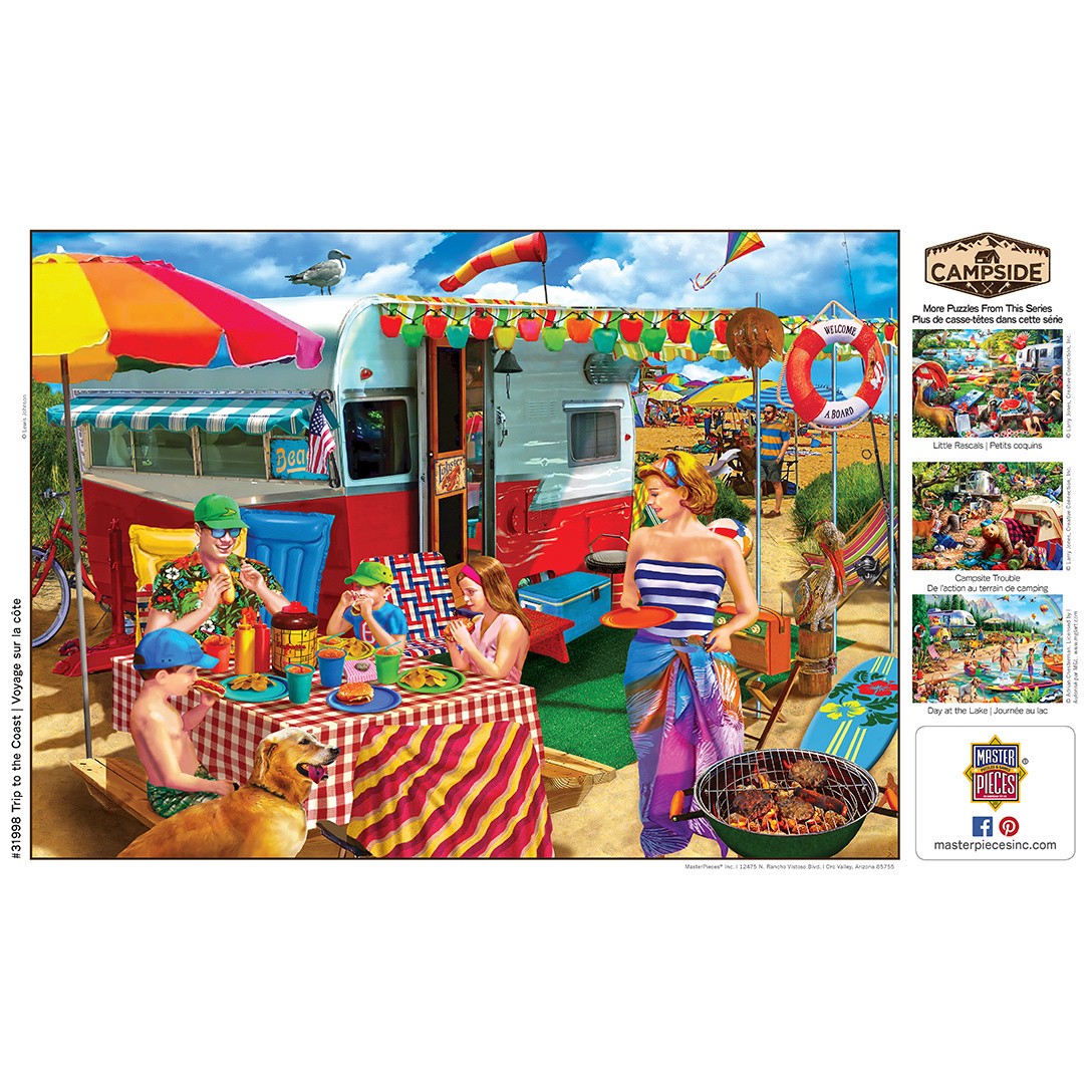 slide 6 of 6, Masterpieces Campside - Trip to the Coast 300 Piece EZ Grip Puzzle, 1 ct