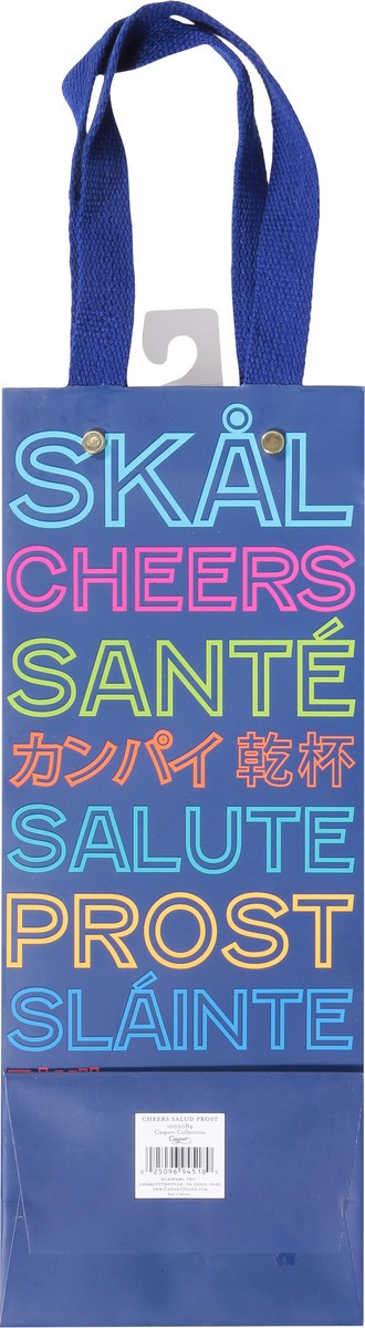 slide 7 of 11, Caspari Cheers Salud Prost Bottle Bag 1 ea, 1 ct