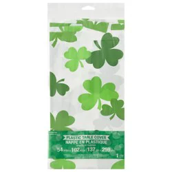 Creative Converting Shamrocks Plastic Tablecover - 1 Each