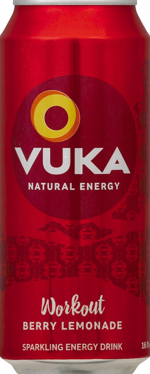 slide 3 of 4, Vuka Workout Berry Lemonade Sparkling Energy Drink - 16 fl oz, 16 fl oz