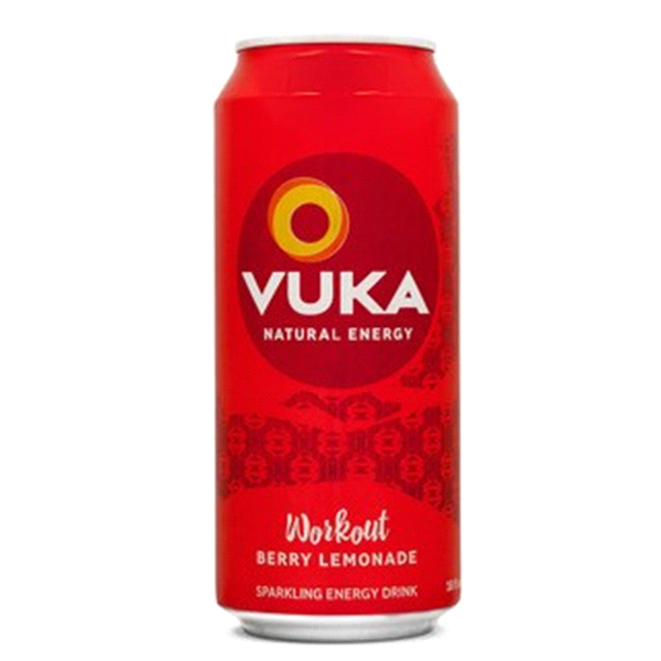 slide 1 of 4, Vuka Workout Berry Lemonade Sparkling Energy Drink - 16 fl oz, 16 fl oz