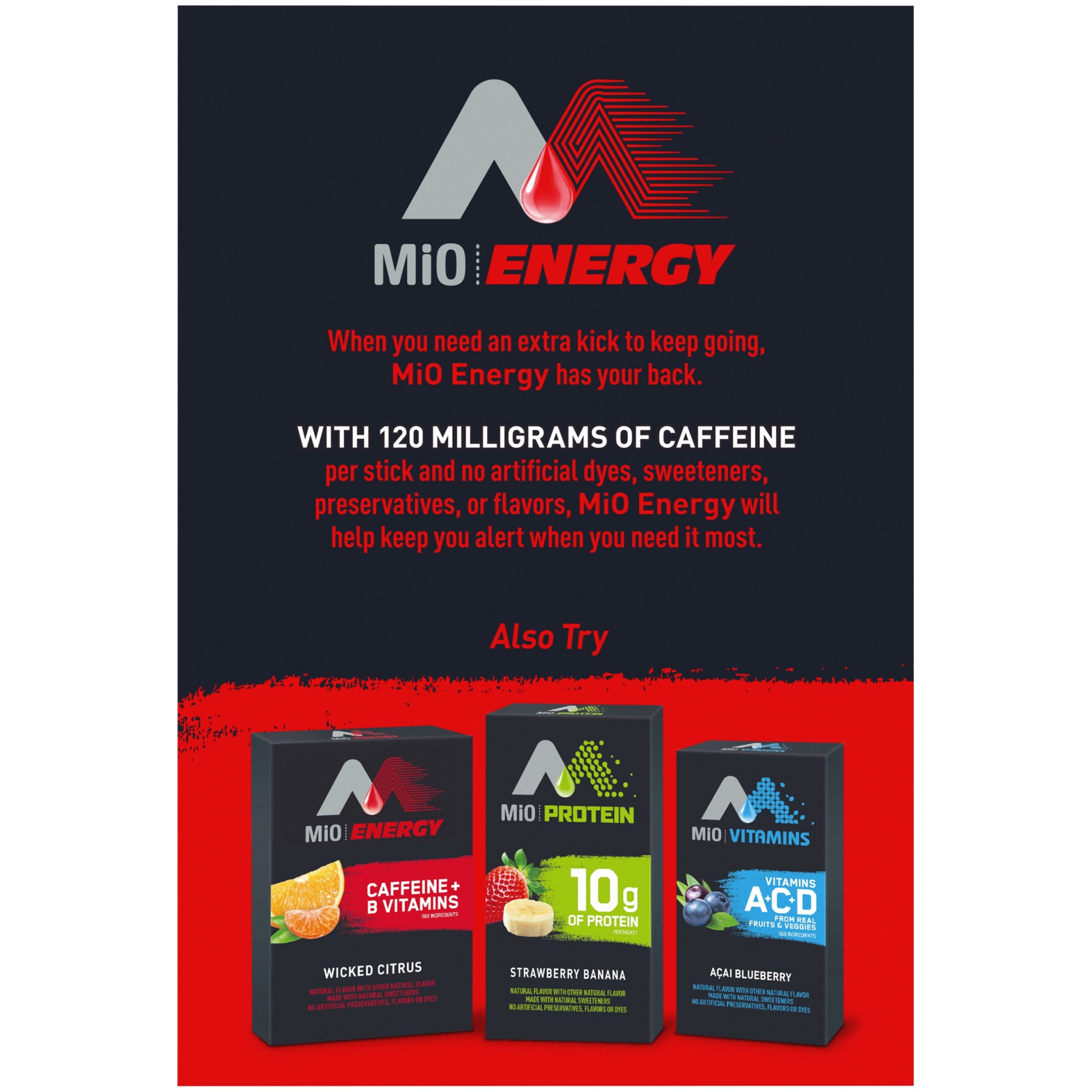 slide 4 of 6, MiO Energy Black Cherry On The Go Packets, 10 ct; 0.53 oz