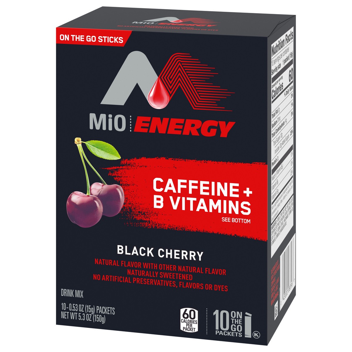 slide 5 of 14, MiO Energy Black Cherry Drink Mix 10 - 0.53 oz ea, 10 ct; 0.53 oz