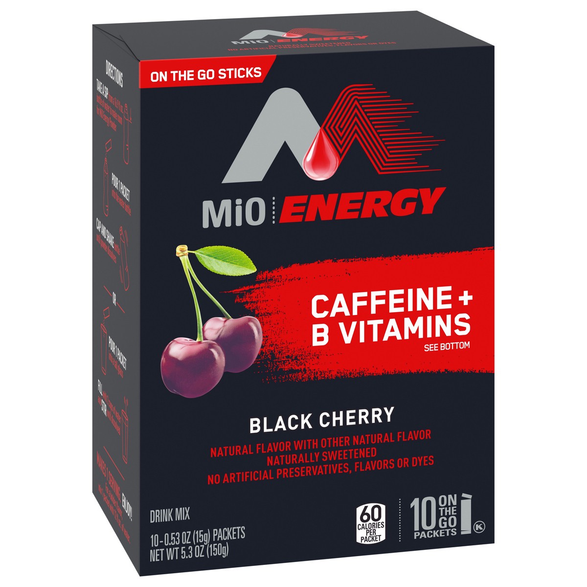 slide 10 of 14, MiO Energy Black Cherry Drink Mix 10 - 0.53 oz ea, 10 ct; 0.53 oz