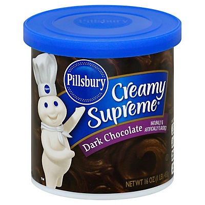 slide 1 of 1, Pillsbury Creamy Supreme Frosting, Dark Chocolate, 16 oz