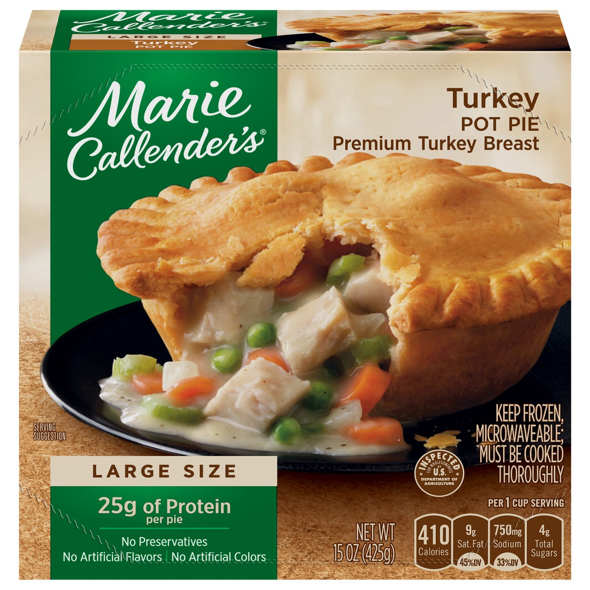 slide 1 of 1, Marie Callender's Turkey Pot Pie Large Size 15 oz, 15 oz