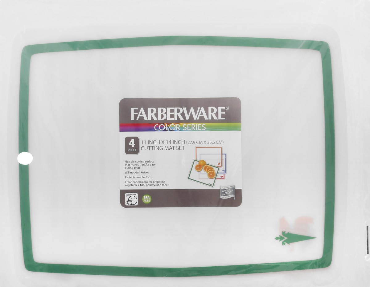 slide 1 of 9, Farberware Color Series 4 Piece Cutting Mat Set 1 ea, 1 ct