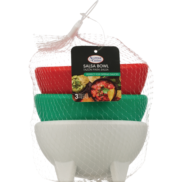 slide 1 of 1, ALPINE CUISINE Alpine Salsa Bowlr/Y/G, 3 ct