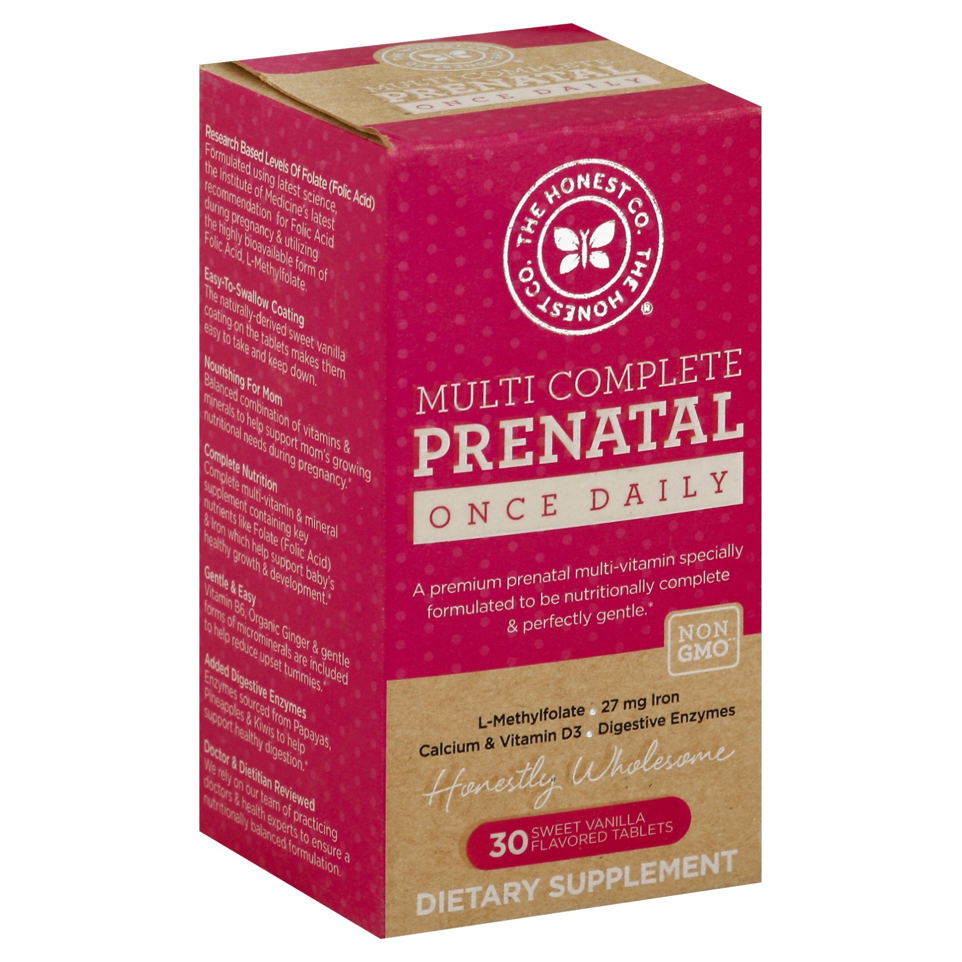 slide 1 of 3, Honest Company Prenatal Once Daily Complete, 30 ct