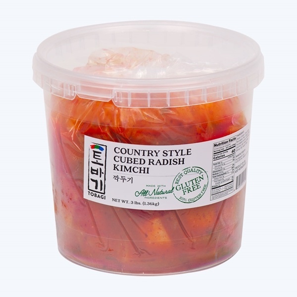 slide 1 of 1, Tobagi Country Style Cubed Radish Kimchi, 3 lb