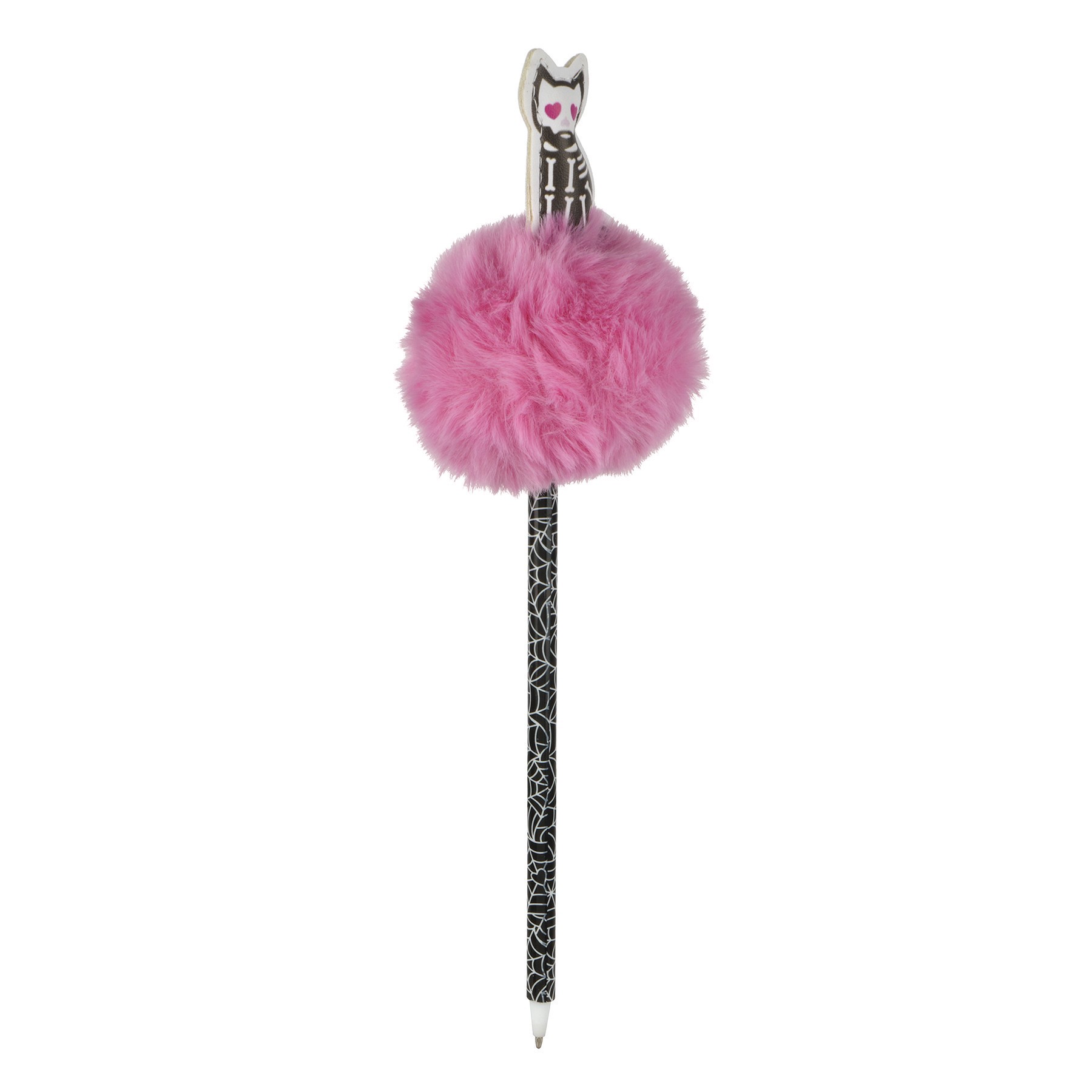 slide 2 of 2, 8" Skeleton Cat Pom Pom Pen By Creatology, 8 in