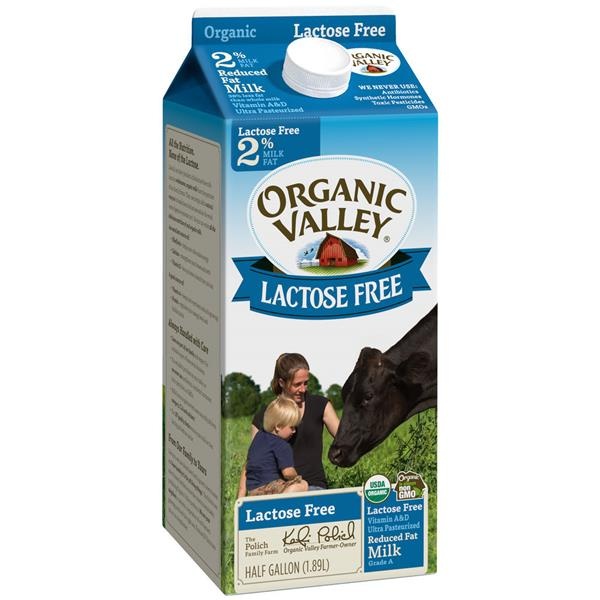 slide 1 of 1, Organic Valley Lactose Free 2% Fat Milk, 1.89 liter