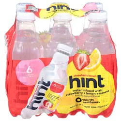 hint Strawberry Lemon Flavored Water- 6 ct; 16 fl oz