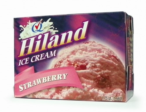 slide 1 of 1, Hiland Dairy Strawberry Ice Cream, 56 oz