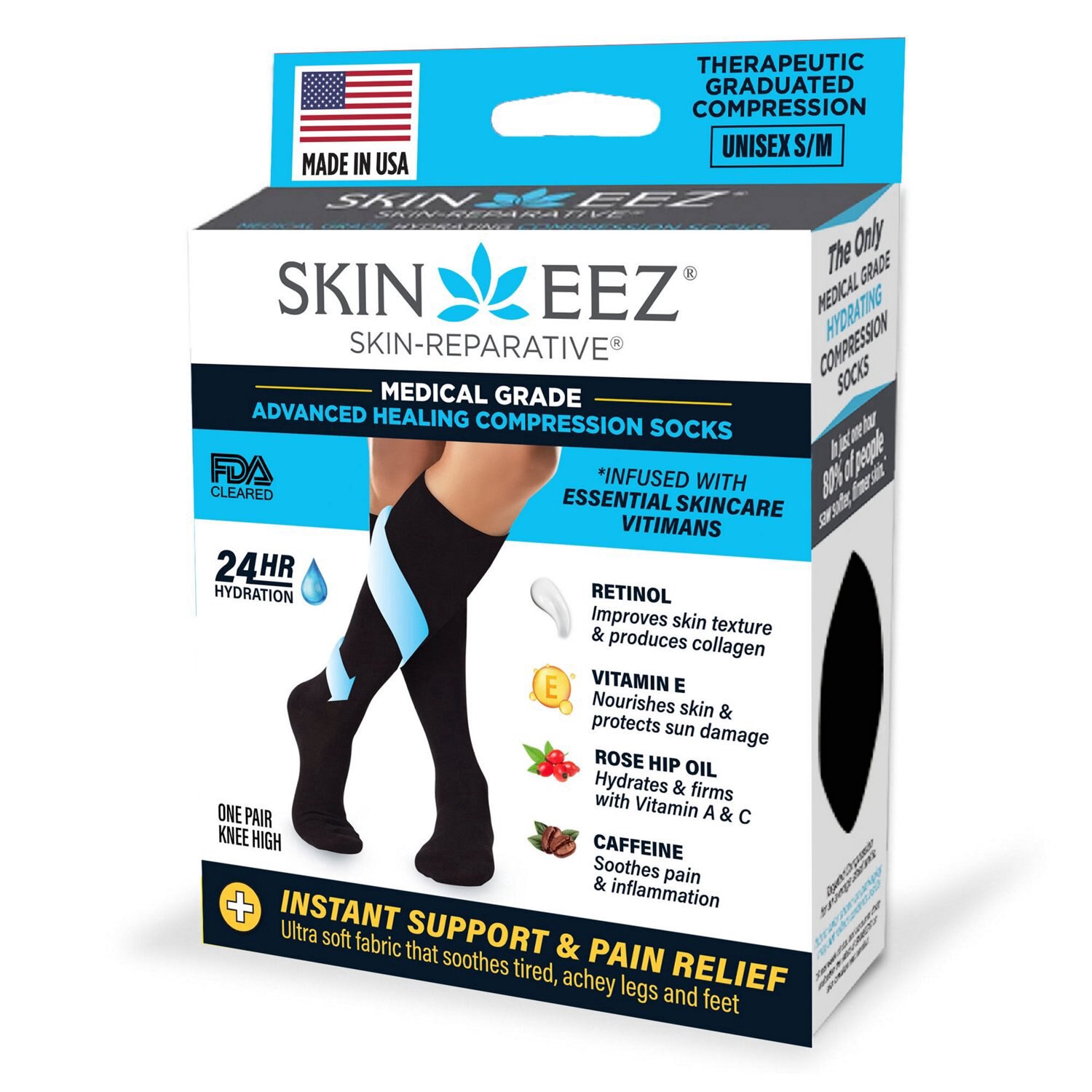 slide 1 of 1, SKINEEZ Unisex Large/Xtra Large Advance Healing Compression Socks 1 pr, 1 ct