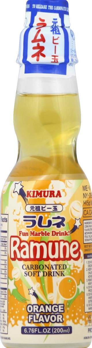 slide 2 of 4, Kimura Ramune Orange Drink - 6.76 fl oz, 6.76 fl oz