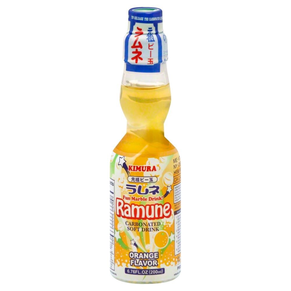 slide 1 of 4, Kimura Ramune Orange Drink - 6.76 fl oz, 6.76 fl oz