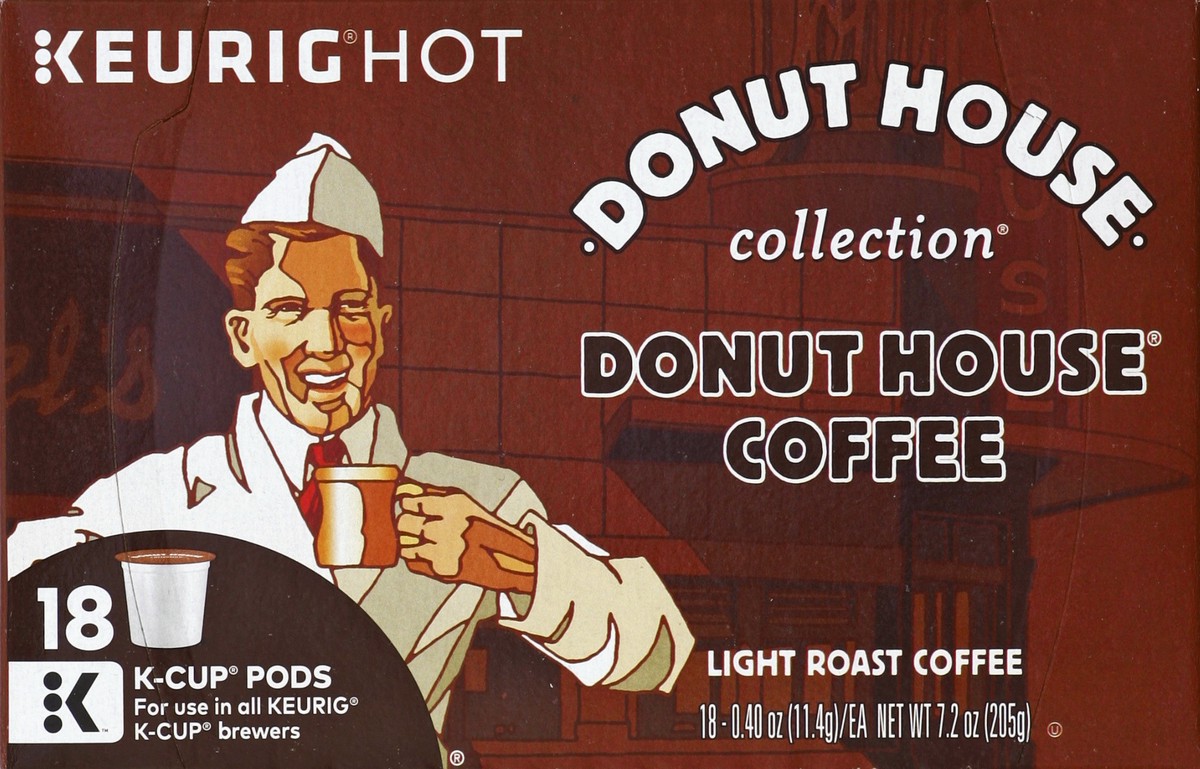 slide 2 of 6, Donut House Collection Light Roast Coffee Cup Pods, 18 ct