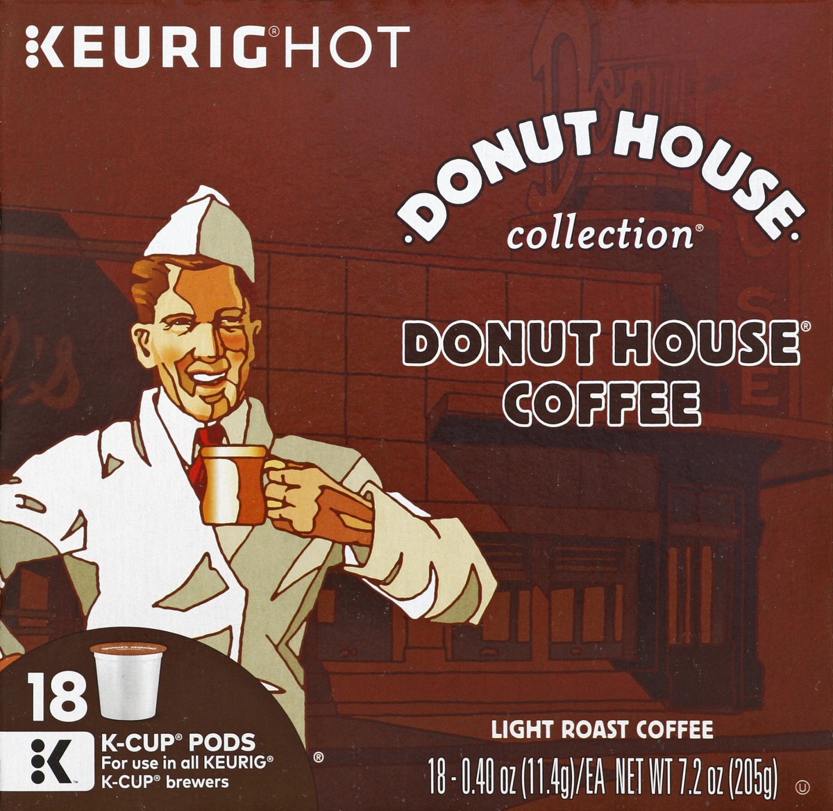 slide 5 of 6, Donut House Collection Light Roast Coffee Cup Pods, 18 ct