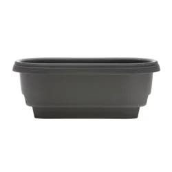 Bloem Deck Rail Planter 24" Charcoal