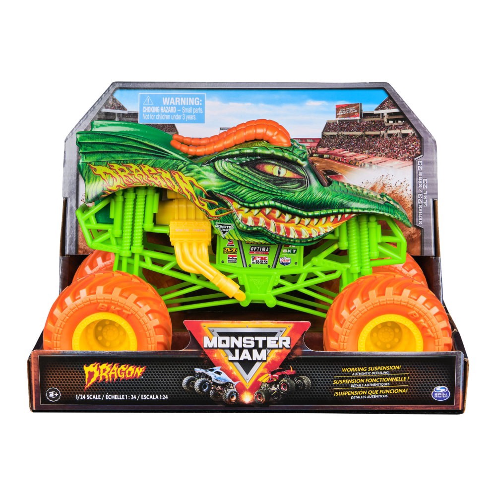slide 1 of 5, Monster Jam Official Dragon Monster Truck Collector Die-Cast Vehicle, 1 ct