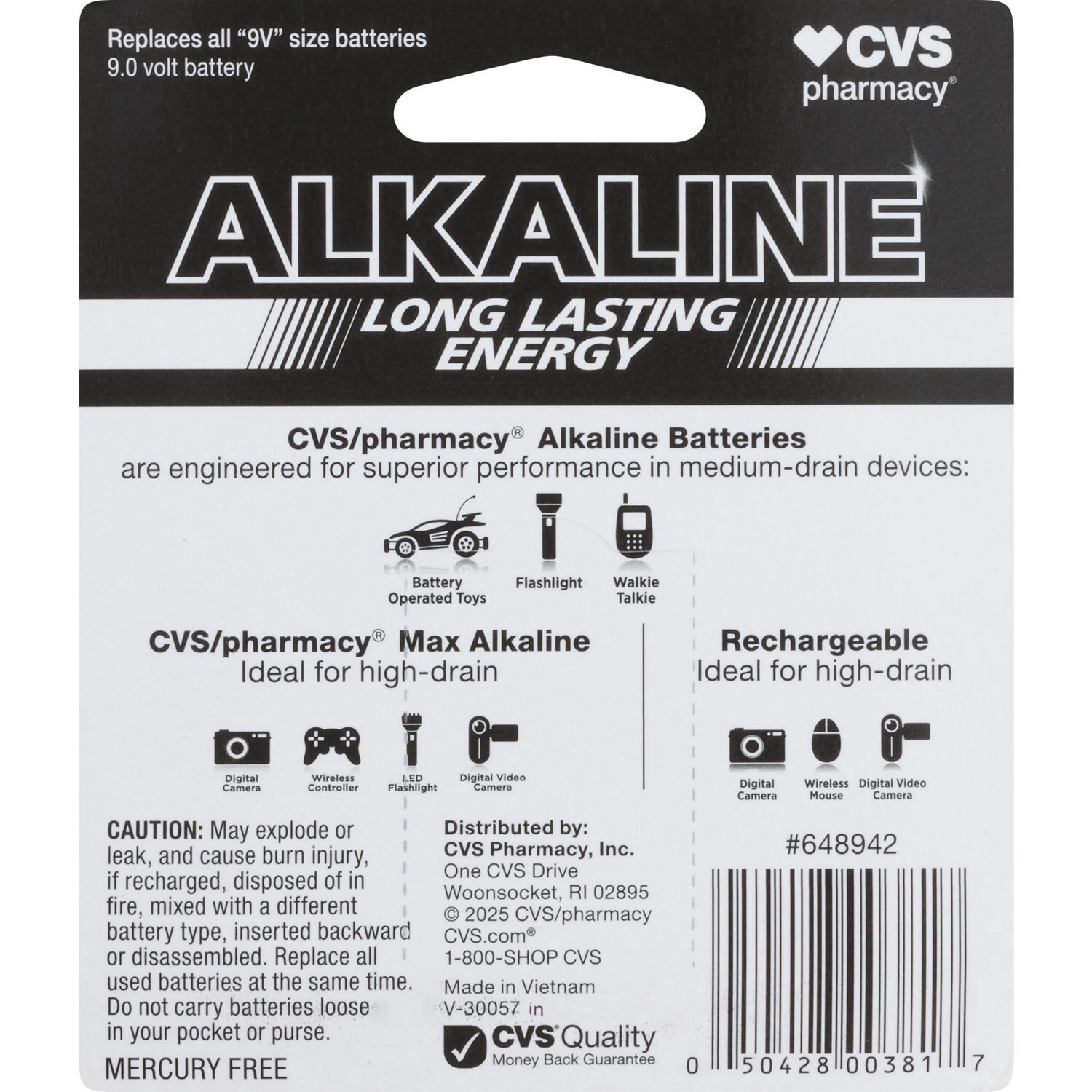 slide 2 of 2, Cvs 9v Alkaline Batteries, 2 Ct, 2 ct