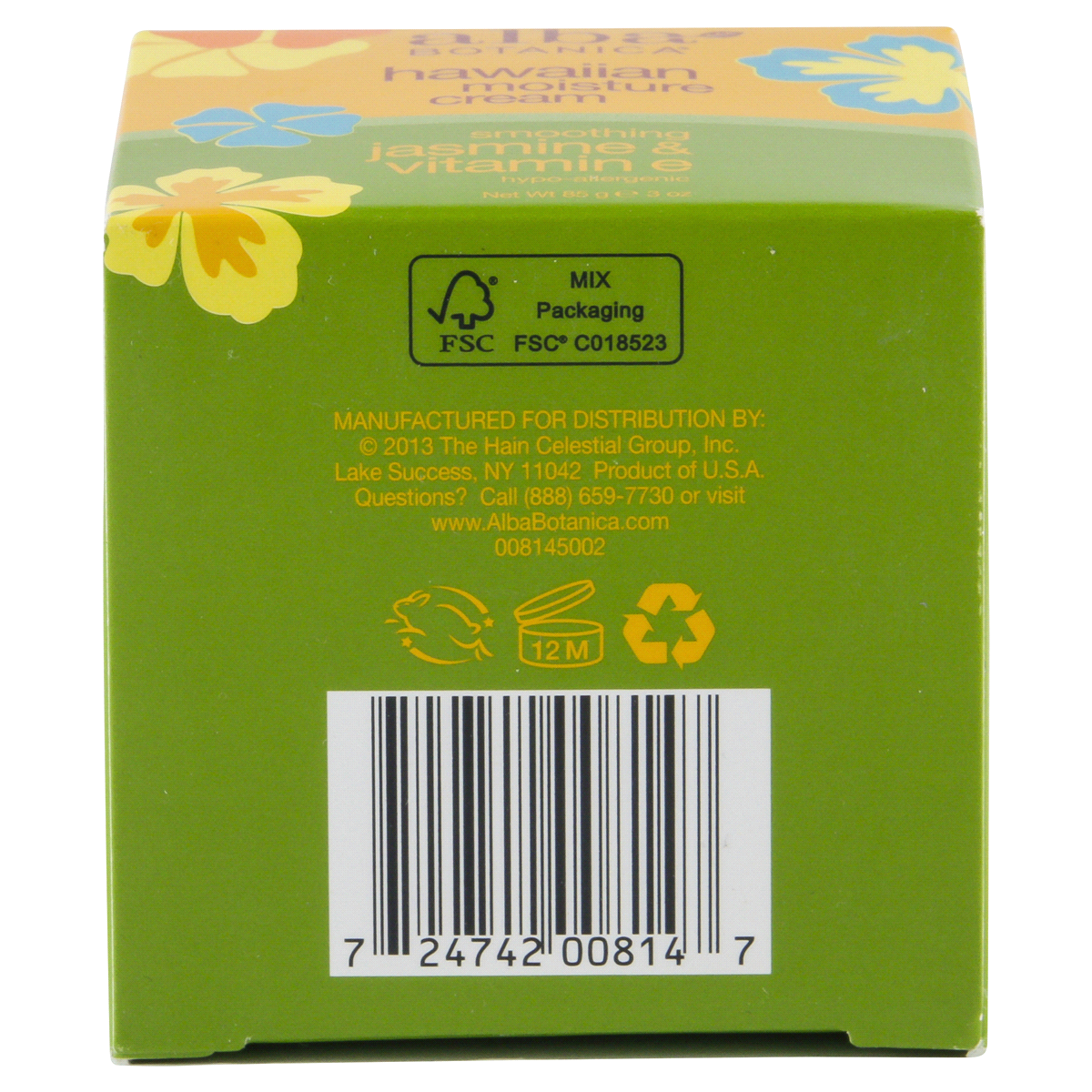 slide 4 of 5, Alba Botanica Hawaiian Moisture Cream Smoothing Jasmine & Vitamin E, 3 oz