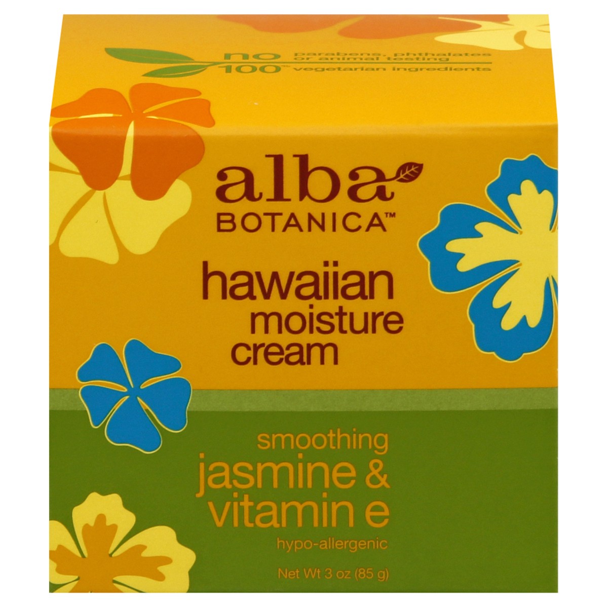 slide 1 of 13, Alba Botanica Hawaiian Moisture Cream Smoothing Jasmine & Vitamin E, 3 oz