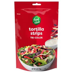 Food Club Tri-Color Tortilla Strips 4 oz