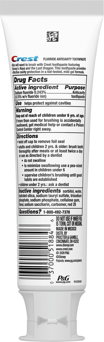 slide 3 of 4, Crest Bubble Gum Kids Frozn Toothpaste, 4.2 oz