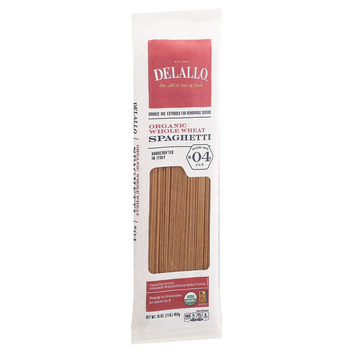 slide 3 of 11, DeLallo Organic Whole Wheat Spaghetti, 16 oz