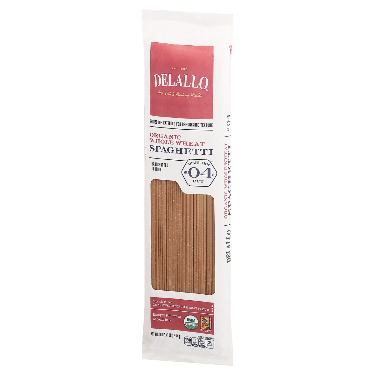 slide 4 of 11, DeLallo Organic Whole Wheat Spaghetti, 16 oz