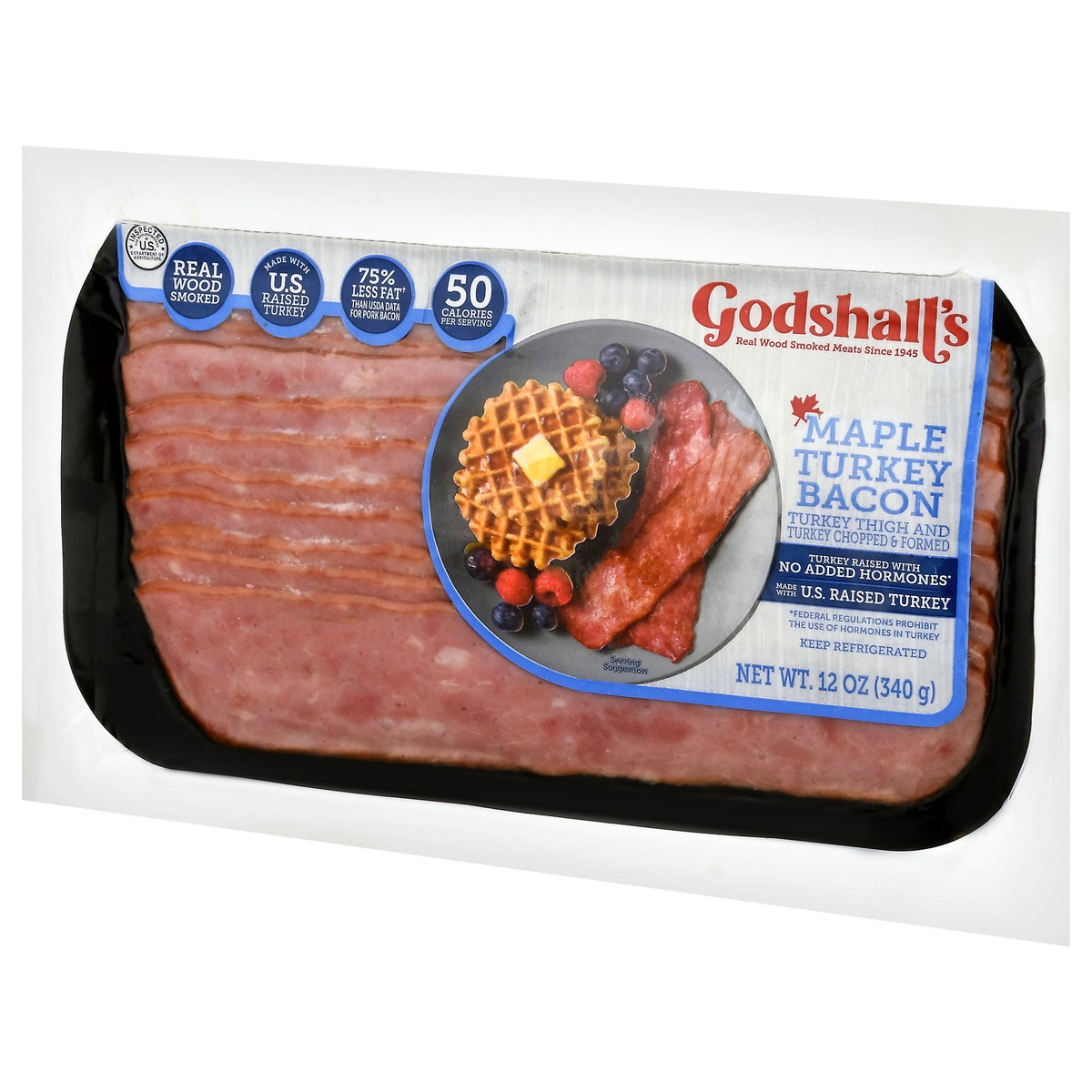 slide 7 of 11, Godshall's Godshall''s 12 oz. Maple Turkey Bacon, 12 oz