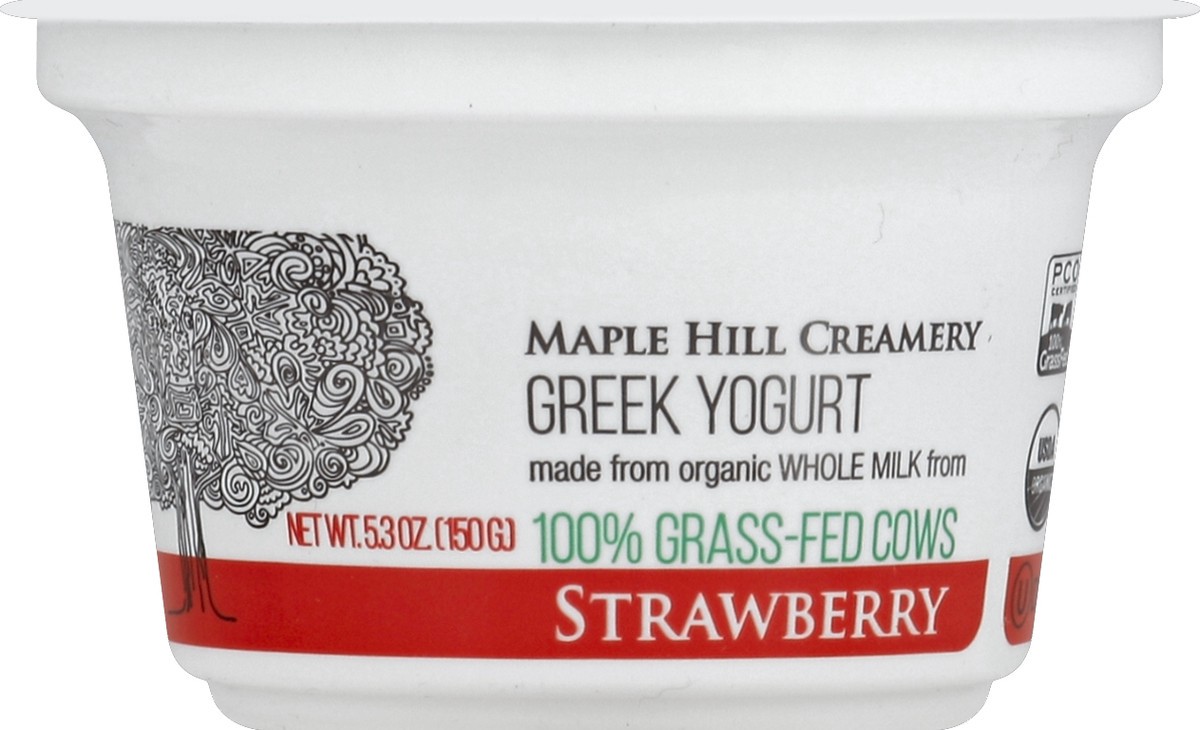 slide 3 of 3, Maple Hill Creamery Strawberry Greek Yogurt - 5.3 oz, 5.3 oz