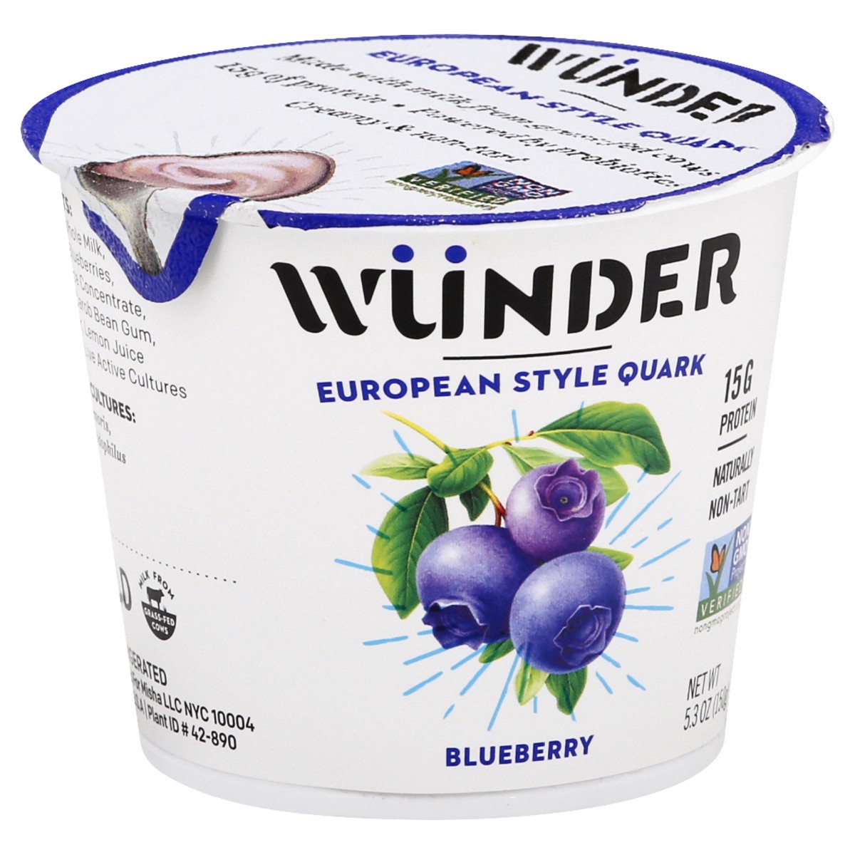 slide 4 of 10, Wünder Creamery European Style Blueberry Quark 5.3 oz, 5.3 oz