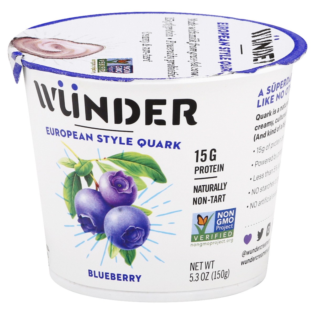 slide 6 of 10, Wünder Creamery European Style Blueberry Quark 5.3 oz, 5.3 oz