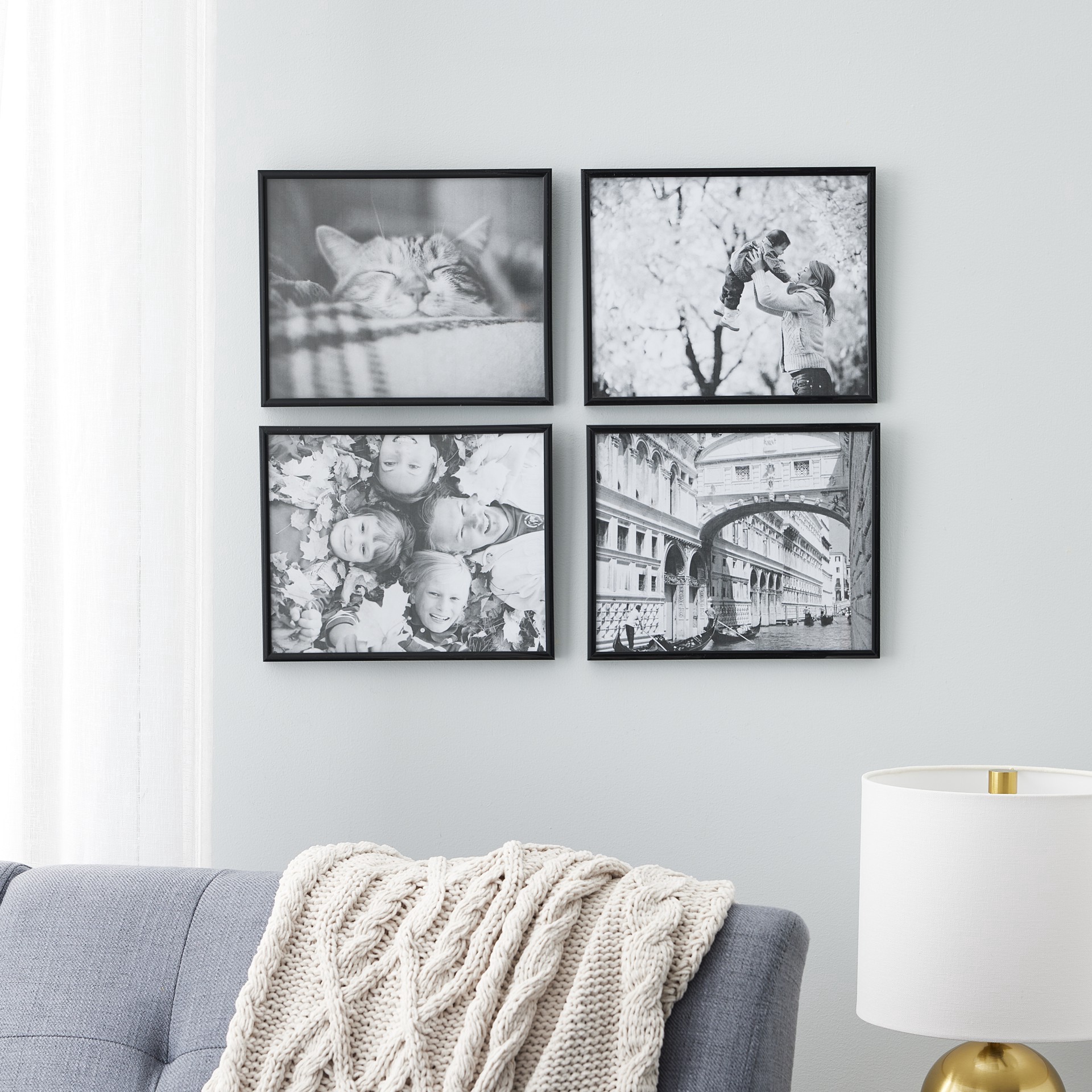 slide 4 of 4, 4 Pack Basics 8" X 10" Black Multipurpose Wall Frames By Studio Decor, 8 in x 10 in