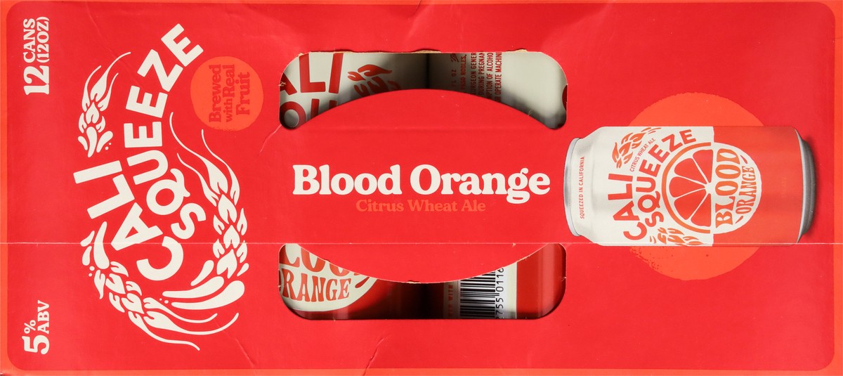 slide 5 of 11, Cali Squeeze Blood Orange Beer 12 - 12 oz Cans, 12 ct