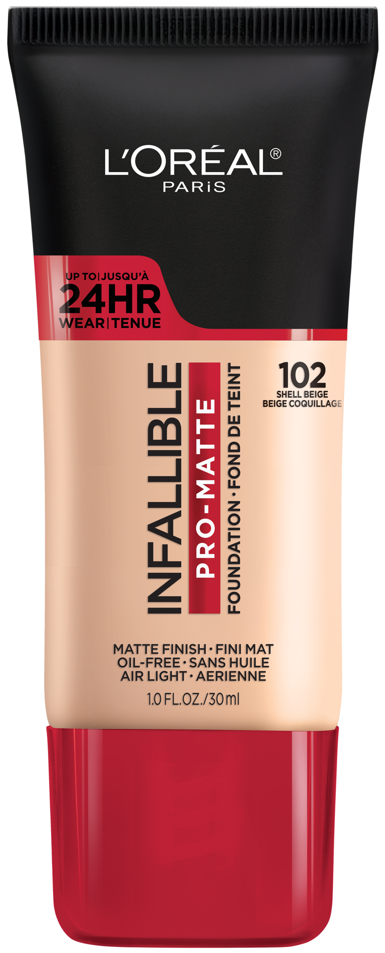 slide 1 of 1, L'Oréal Infallible Pro-Matte Foundation Normal/Oily Skin - 102 Shell Beige - 1 fl oz, 1 fl oz