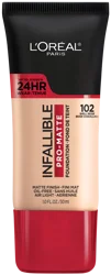L'Oréal Infallible Pro-Matte Foundation Normal/Oily Skin - 102 Shell Beige - 1 fl oz