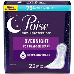 Poise Extra Coverage Fresh Protection Long Pad - 22 Count