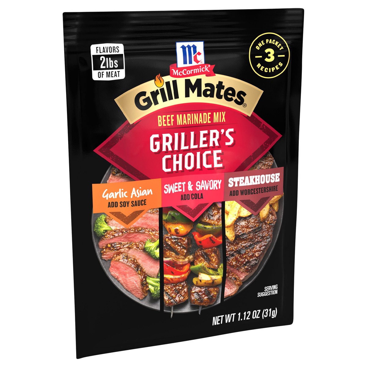 slide 4 of 9, McCormick Grill Mates Griller's Choice Beef Marinade Mix, 1.12 oz, 1.12 oz