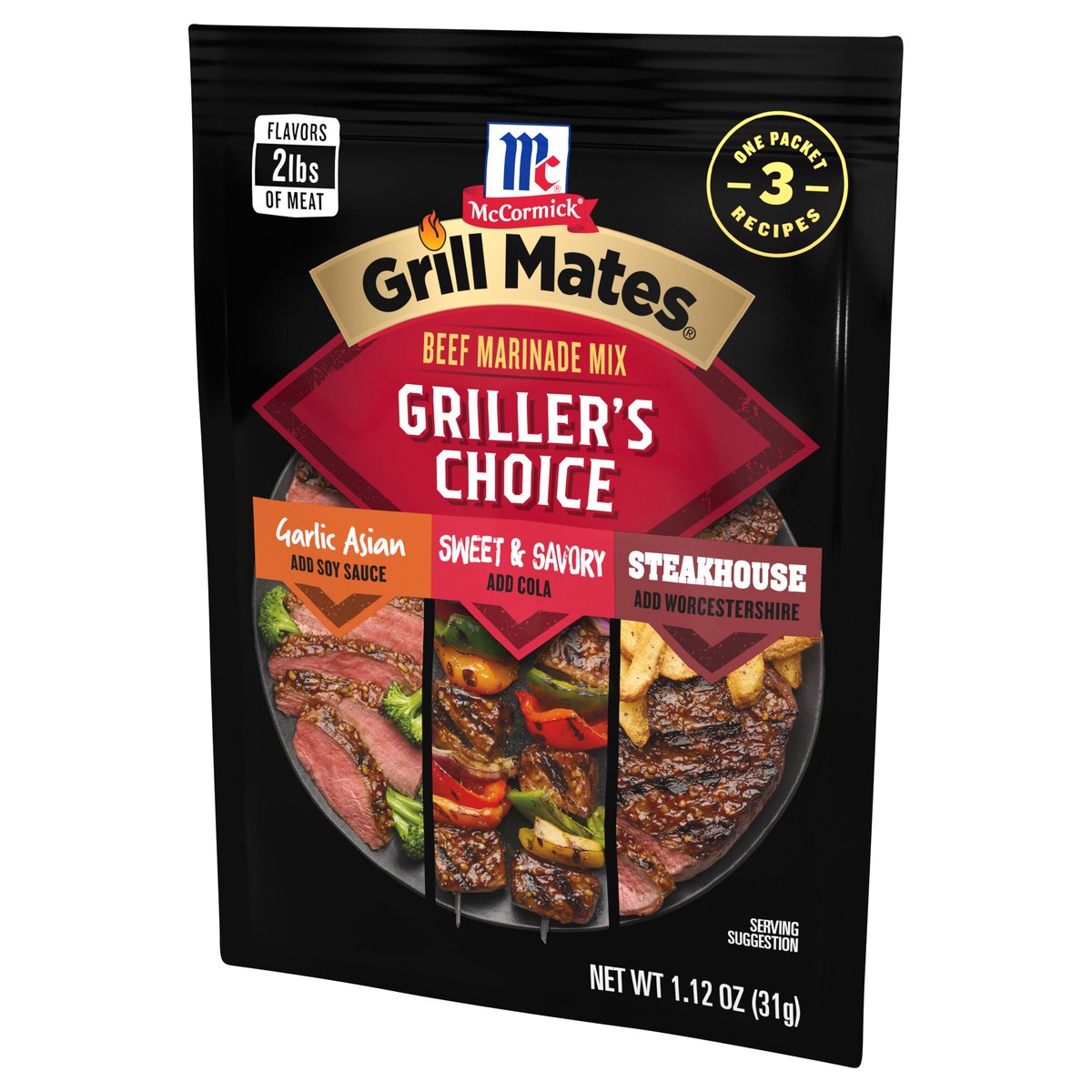 slide 6 of 9, McCormick Grill Mates Griller's Choice Beef Marinade Mix, 1.12 oz, 1.12 oz
