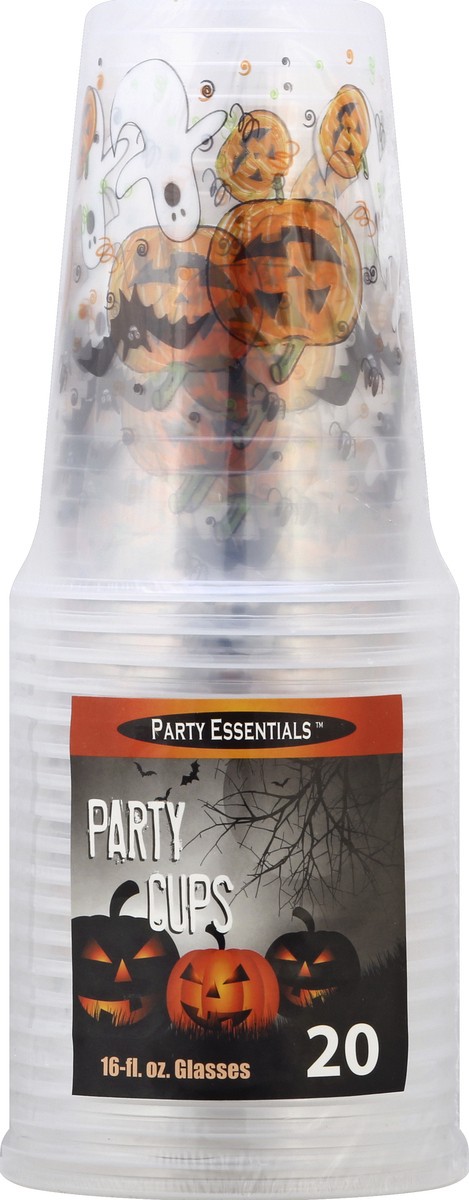 slide 3 of 5, Party Essentials Print Hallow Cup 16 Oz, 20 ct